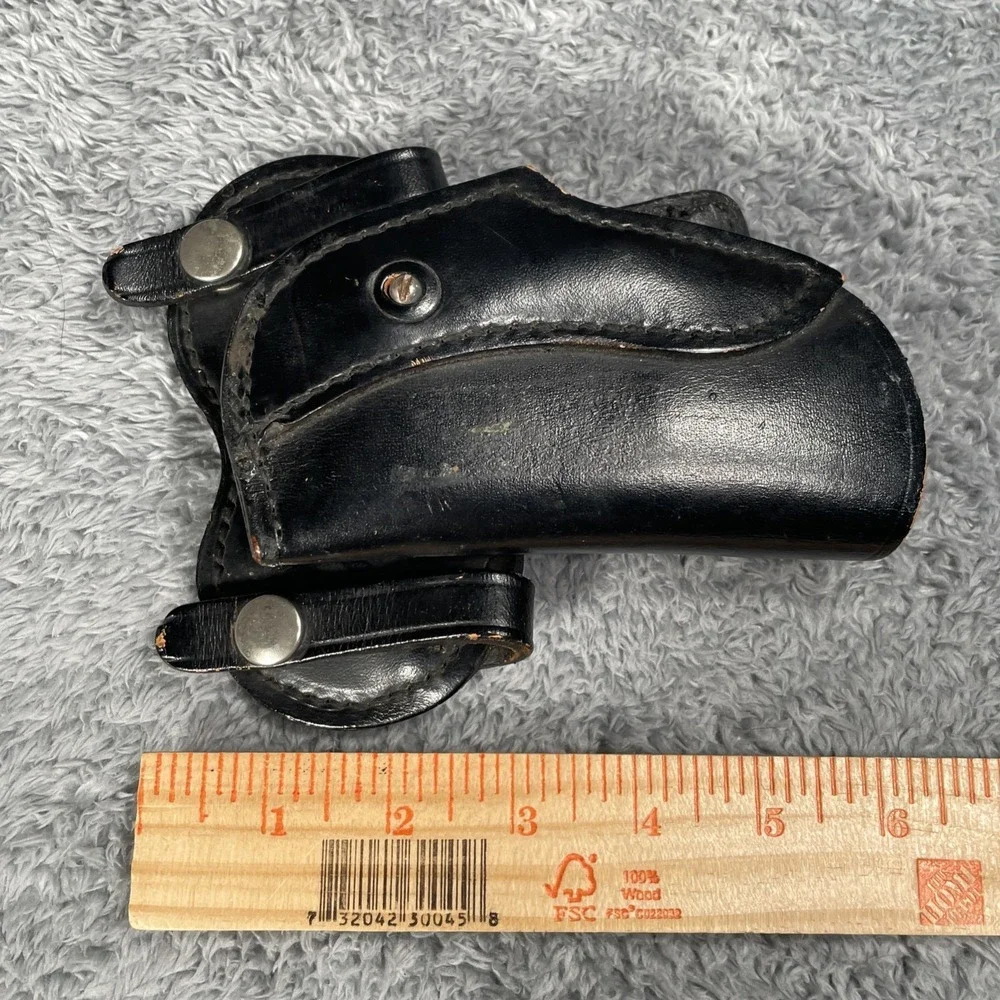 Vintage Brauer Bros Mfg Co St Louis MO Leather Holster DS321 Paddle Gun Belt OWB